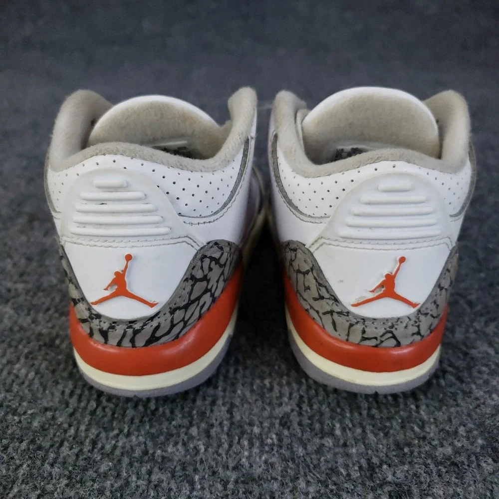 Nike Air Jordan 3 Retro Shoes Georgia Peach‎ Toddler Size 9C White Sneakers